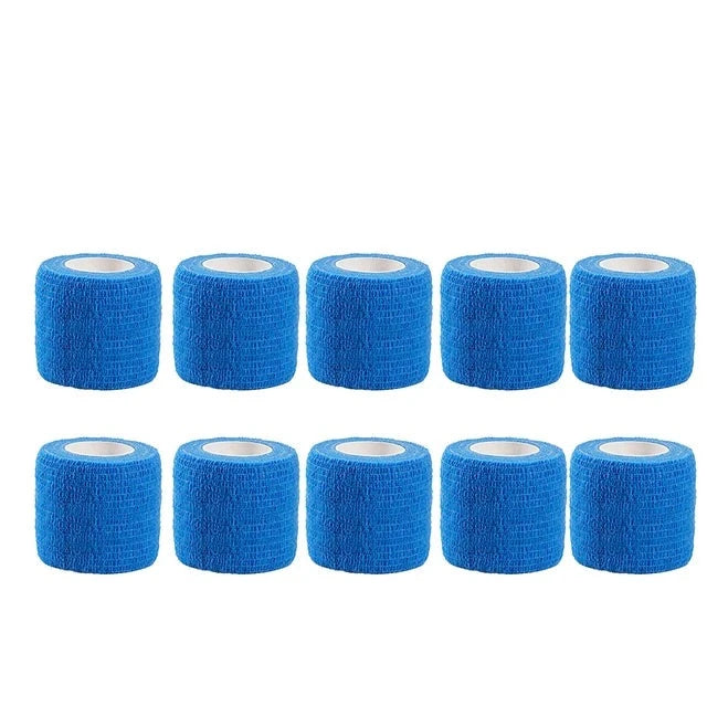 Atadura Elástica Compressiva - Kit 10 Peças Atadura Elástica Compressiva - Kit 10 Peças FutCarioca Azul 5cm X 4.5 metros 