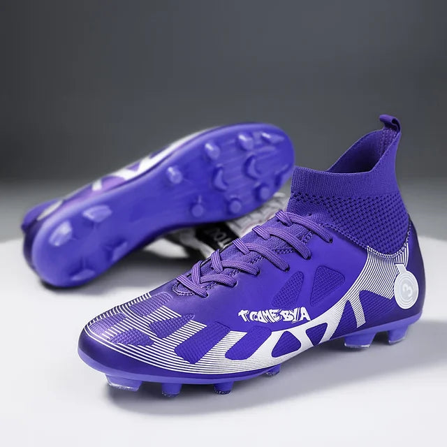 Chuteiras de futebol profissional para homens, botas de futebol, treinamento grama, Match Turf, futsal, meninos, meninas, estudantes, adulto, ao ar livre, novo FutCarioca Purple-FG 35 