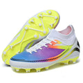 Homens Sapatos de Futebol Profissional, Chuteiras para Adultos, Grama, Botas de Futebol, Treino, Match, Turf, Futsal, Meninos, Meninas, Estudantes, Novo FutCarioca White Purple-FG 35 