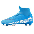 Sapatos de futebol multicoloridos masculinos, botas de futebol de tornozelo alto e baixo, sapatos masculinos ao ar livre, botas de grama antiderrapante, tênis de partida de treinamento, EUR 35-45, TF, FG Importe Go 1313-C-Blue 35 