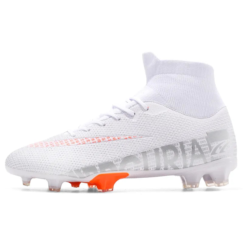 Sapatos de futebol multicoloridos masculinos, botas de futebol de tornozelo alto e baixo, sapatos masculinos ao ar livre, botas de grama antiderrapante, tênis de partida de treinamento, EUR 35-45, TF, FG Importe Go 