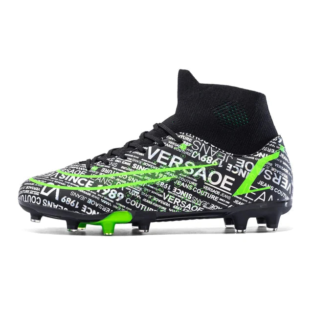 Sapatos de futebol multicoloridos masculinos, botas de futebol de tornozelo alto e baixo, sapatos masculinos ao ar livre, botas de grama antiderrapante, tênis de partida de treinamento, EUR 35-45, TF, FG Importe Go 